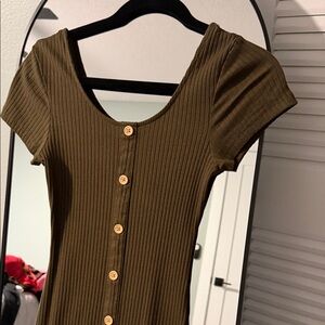 Primark Olive Button-Front Dress